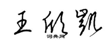 梁錦英王欣凱草書個性簽名怎么寫