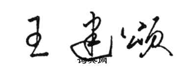 駱恆光王建頌草書個性簽名怎么寫