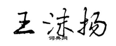 曾慶福王沫揚行書個性簽名怎么寫