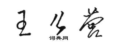 駱恆光王么營草書個性簽名怎么寫