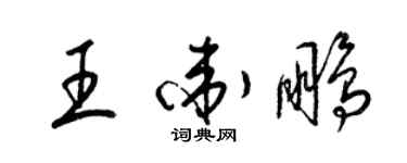 梁錦英王衛鵬草書個性簽名怎么寫