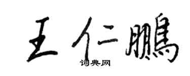 王正良王仁鵬行書個性簽名怎么寫