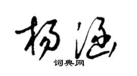 梁錦英楊涵草書個性簽名怎么寫
