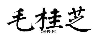 翁闓運毛桂芝楷書個性簽名怎么寫