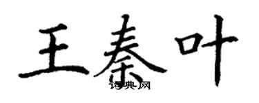 丁謙王秦葉楷書個性簽名怎么寫