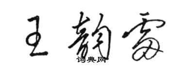 駱恆光王韻雷草書個性簽名怎么寫