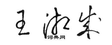 駱恆光王湘成草書個性簽名怎么寫