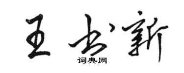 駱恆光王書新行書個性簽名怎么寫