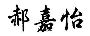 胡問遂郝嘉怡行書個性簽名怎么寫