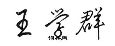 駱恆光王學群行書個性簽名怎么寫