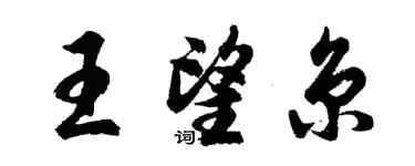 胡問遂王望京行書個性簽名怎么寫