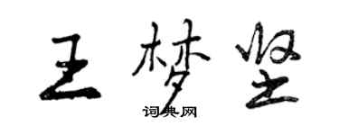 曾慶福王夢堅行書個性簽名怎么寫