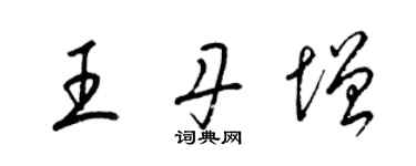 梁錦英王丹增草書個性簽名怎么寫