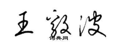 梁錦英王毅波草書個性簽名怎么寫