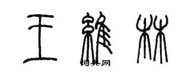 陳墨王維林篆書個性簽名怎么寫