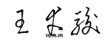 駱恆光王幸駿草書個性簽名怎么寫