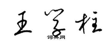 梁錦英王學柱草書個性簽名怎么寫