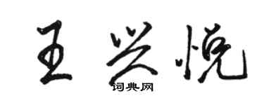 駱恆光王興悅行書個性簽名怎么寫