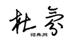 朱錫榮杜氛草書個性簽名怎么寫