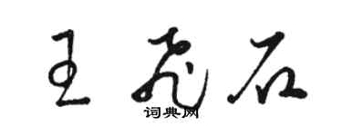 駱恆光王飛石草書個性簽名怎么寫