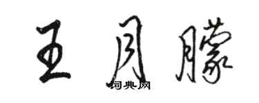 駱恆光王月朦行書個性簽名怎么寫