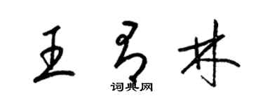 梁錦英王有林草書個性簽名怎么寫