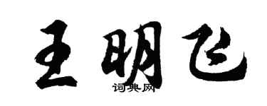 胡問遂王明飛行書個性簽名怎么寫