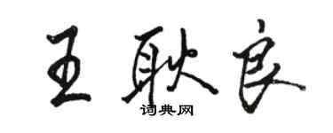 駱恆光王耿良行書個性簽名怎么寫