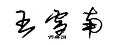 朱錫榮王雪南草書個性簽名怎么寫
