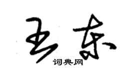 朱錫榮王東草書個性簽名怎么寫