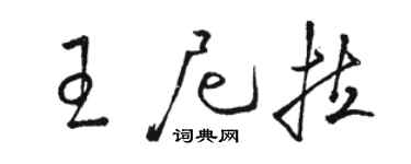 駱恆光王尼拉草書個性簽名怎么寫