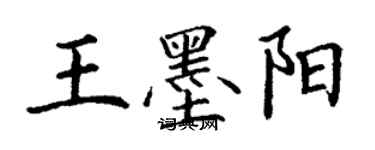 丁謙王墨陽楷書個性簽名怎么寫