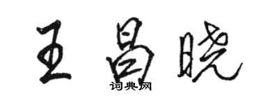 駱恆光王昌曉行書個性簽名怎么寫