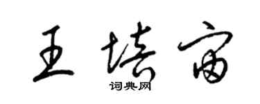 梁錦英王培宙草書個性簽名怎么寫