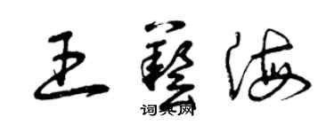 曾慶福王藝海草書個性簽名怎么寫