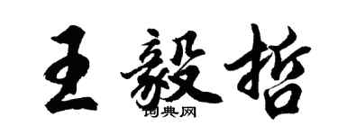 胡問遂王毅哲行書個性簽名怎么寫