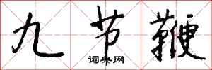 錢沛雲九節鞭行書怎么寫