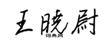 王正良王曉尉行書個性簽名怎么寫