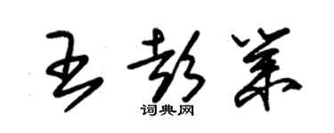 朱錫榮王彭業草書個性簽名怎么寫