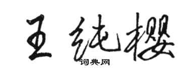 駱恆光王純櫻行書個性簽名怎么寫