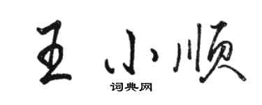 駱恆光王小順行書個性簽名怎么寫