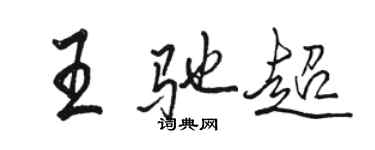 駱恆光王馳超行書個性簽名怎么寫