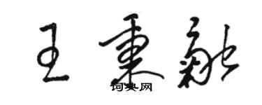 駱恆光王秉融草書個性簽名怎么寫