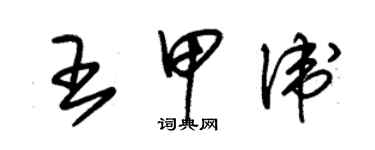 朱錫榮王甲衛草書個性簽名怎么寫