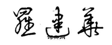 曾慶福羅建華草書個性簽名怎么寫