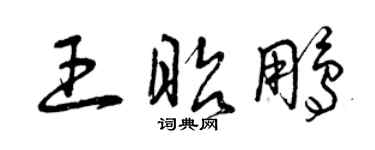 曾慶福王昭鵬草書個性簽名怎么寫