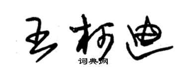朱錫榮王柯迪草書個性簽名怎么寫