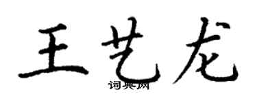 丁謙王藝龍楷書個性簽名怎么寫