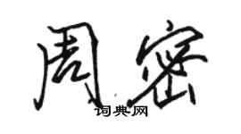 駱恆光周密行書個性簽名怎么寫