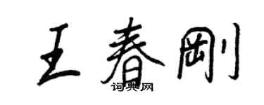 王正良王春剛行書個性簽名怎么寫